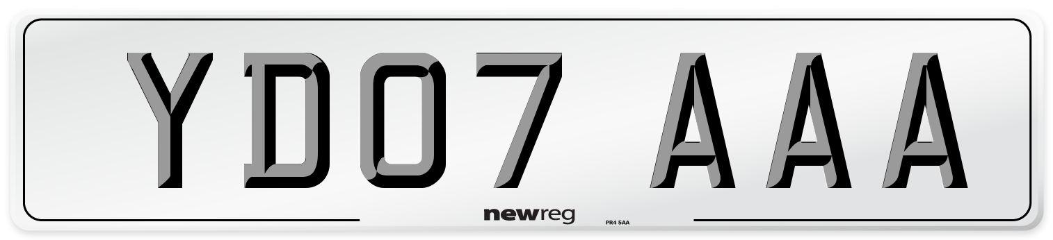 YD07 AAA Number Plate from New Reg